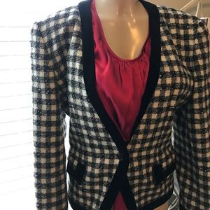 Vintage Giorgio Armani Blazer Houndstooth Sz 10